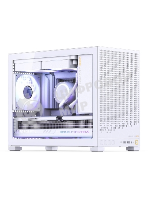 Корпус без блока питания Case JONSBO D32 PRO, Mini-Tower, TG, no fan, 2xUSB-A 3.2 + 1xUSB-C 3.2, mATX, mDTX, mITX White