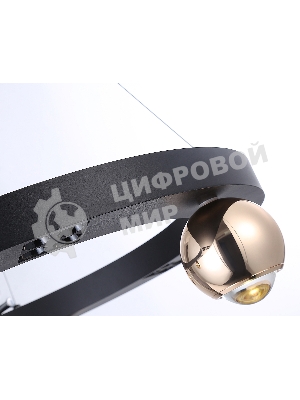 Светильник подвесной светодиодный FL5961 BK/GD черный/золото 4200K 32W  D600*1200 (Без ПДУ)