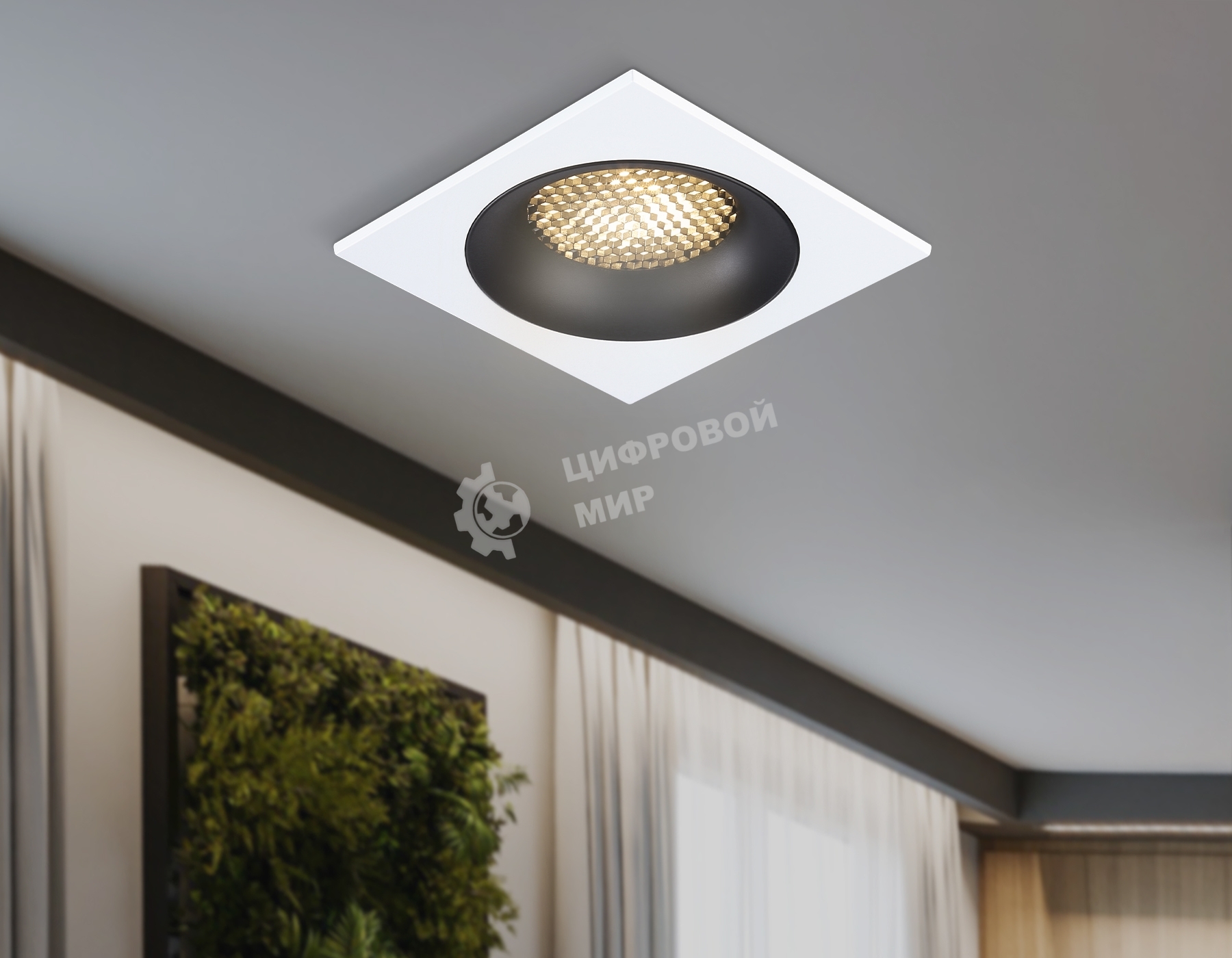 Светильник встраиваемый Ambrella light TN102727 WH/BK белый/черный GU5.3 92*92*23