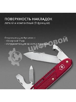 Нож перочинный Victorinox Synergy Alox (0.8216.20) 93мм 9функц. красный