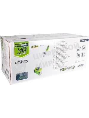 Снегоуборщик аккумуляторный GreenWorks GD40SSK4, 40V, 30 см, бесщеточный, с 1хАКБ 4 А.ч и ЗУ 2600807UB