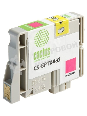 Картридж струйный Cactus CS-EPT0483 пурпурный (14,4 мл) для Epson Stylus Photo R200/R220/R300/R320/R340/RX500/RX600/RX620/RX640
