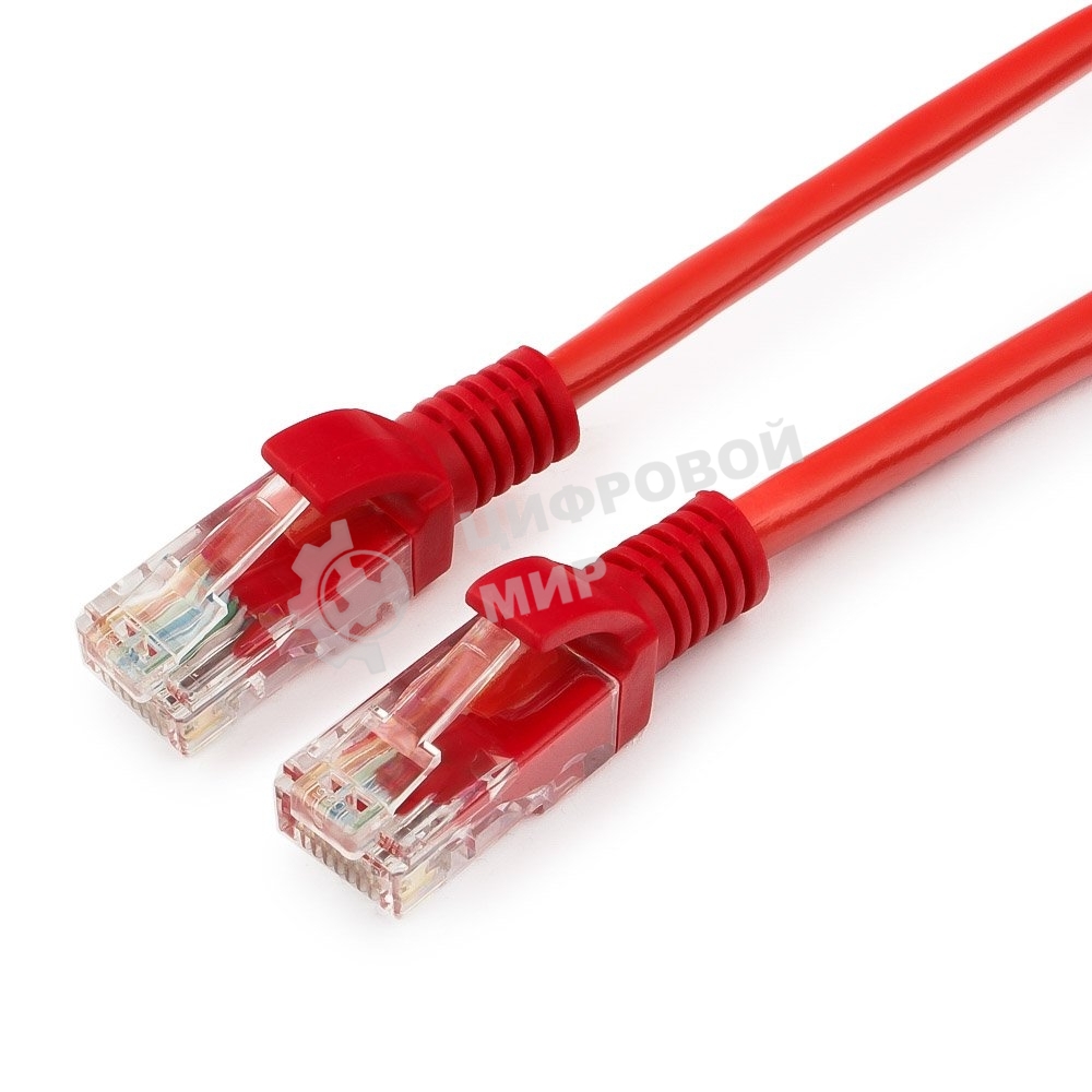 Патч-корд UTP Cablexpert cat.5e, 3м, литой, многожильный, красный