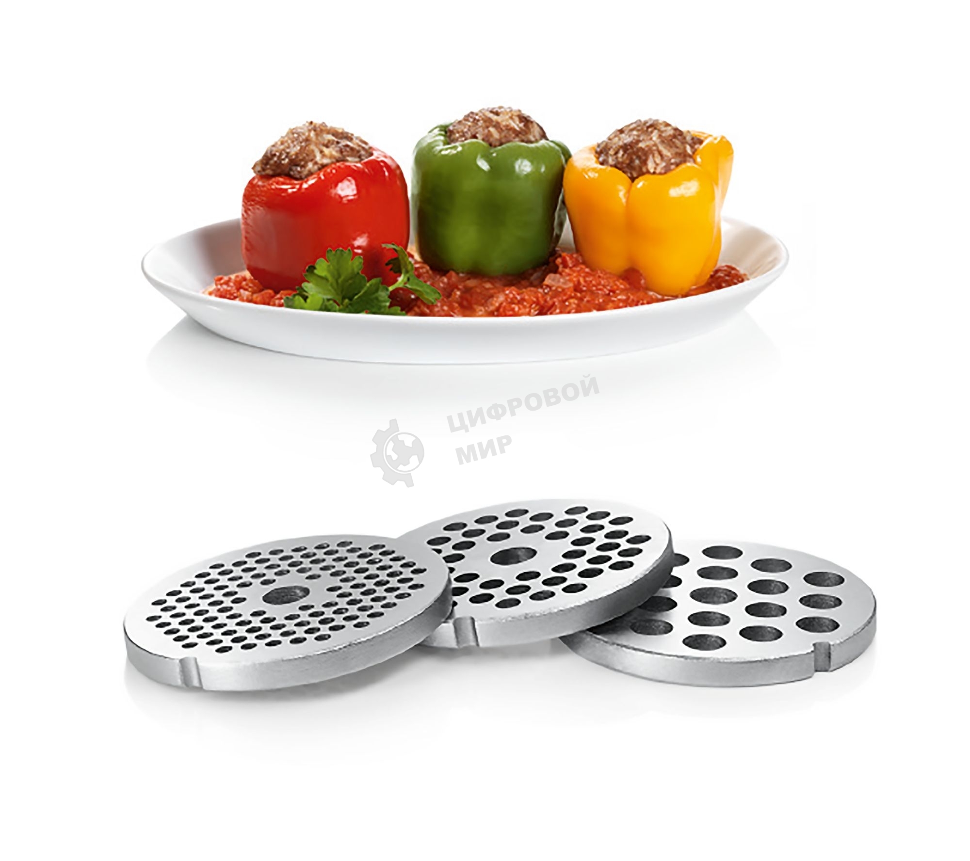 Мясорубка электрическая Bosch MFW68660 черный, 2200 Вт, 4.3 кг/мин, реверс, защита от перегрузки, металлический лоток, насадки - 10