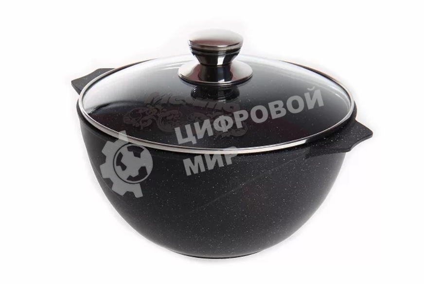 Казан для плова 4 л АП Гранит черный 54802