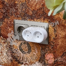 Двойник электрический Rexant 6А без заземления, белый