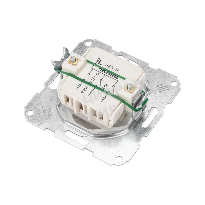 Выключатель Kranz DEA 3кл с/у 10А мех. белый