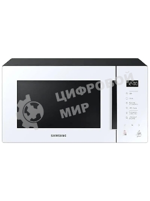 Микроволновая печь Samsung MG23T5018AW/BW белый, 23 л, 800 Вт, переключатели - сенсор