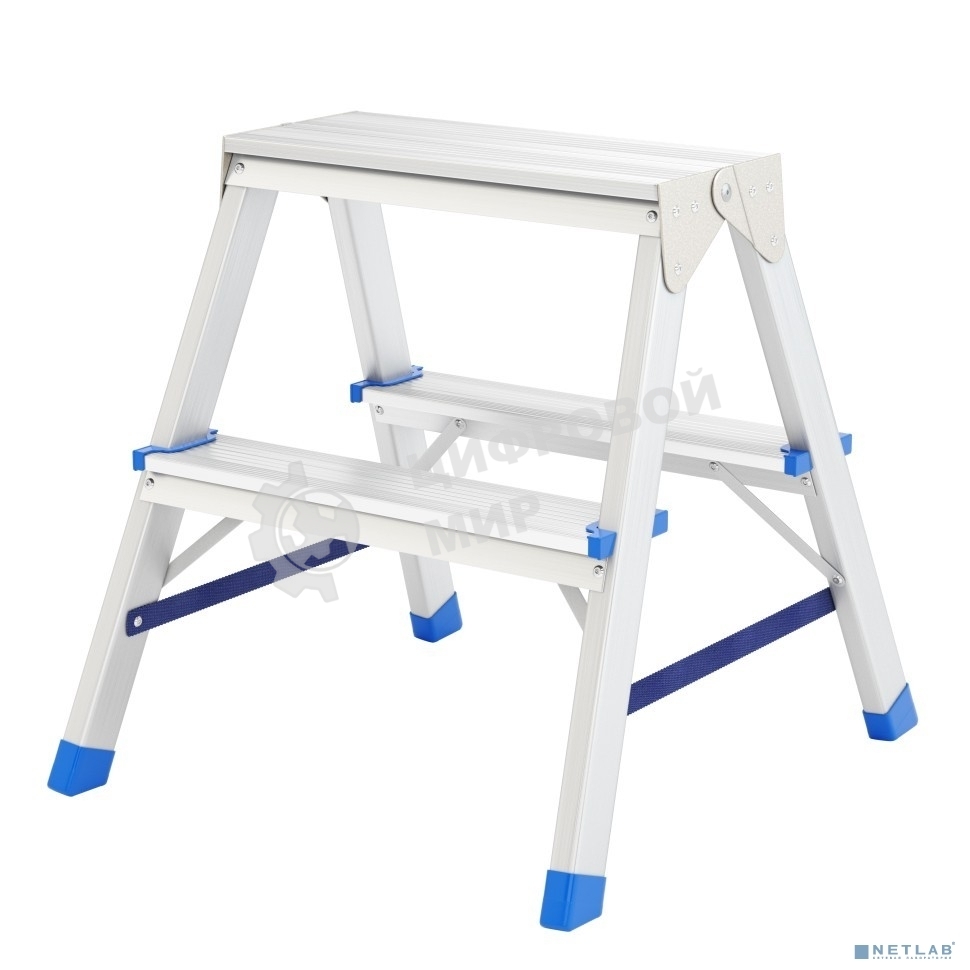 Стремянка Сибртех двусторонняя 2ст., алюминиевая