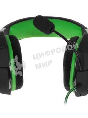 Гарнитура SmartBuy Rush Taipan чёрный-зеленый, проводная, USB, подсветка