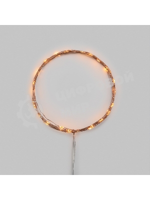 Гирлянда светодиодная Роса 5м 50 LED ЯНТАРНЫЙ IP20 2хАА (в комплект не входят) NEON-NIGHT