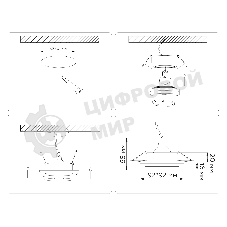 Светильник Ambrella light TN30710 BK черный GU5.3 92*92*36