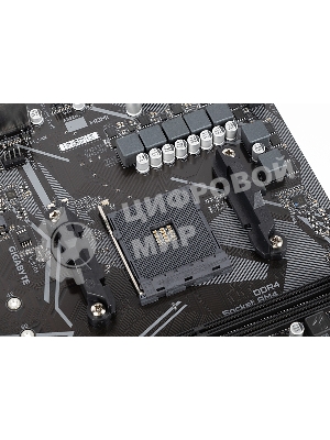 Материнская плата Gigabyte A520M S2H, AM4, AMD A520, 2xDDR4, 4xSATA, 1xM.2, 1xPCIe 3.0 x16, 2xPCIe x1, 1xHDMI, 1xDVI-D, 1xVGA, 1x 1Gb LAN, 4xUSB-A 3.2 Gen 1, 2xUSB-A 2.0, 3x3.5 мм, 7.1, mATX