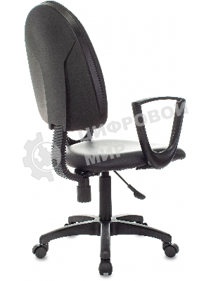 Кресло Бюрократ CH-1300N/OR-16 черный, экокожа, 120 кг, механизм качания