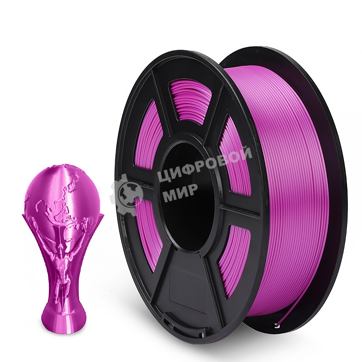 Филамент NVPrint Silk PLA+ Purple для 3D печати диаметр 1.75мм длина 330 метров масса 1 кг