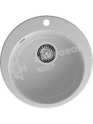 Мойка GRANFEST URBAN 649 1-чаша D-490мм, монтаж: врезной, материал: кварц, цвет: серый