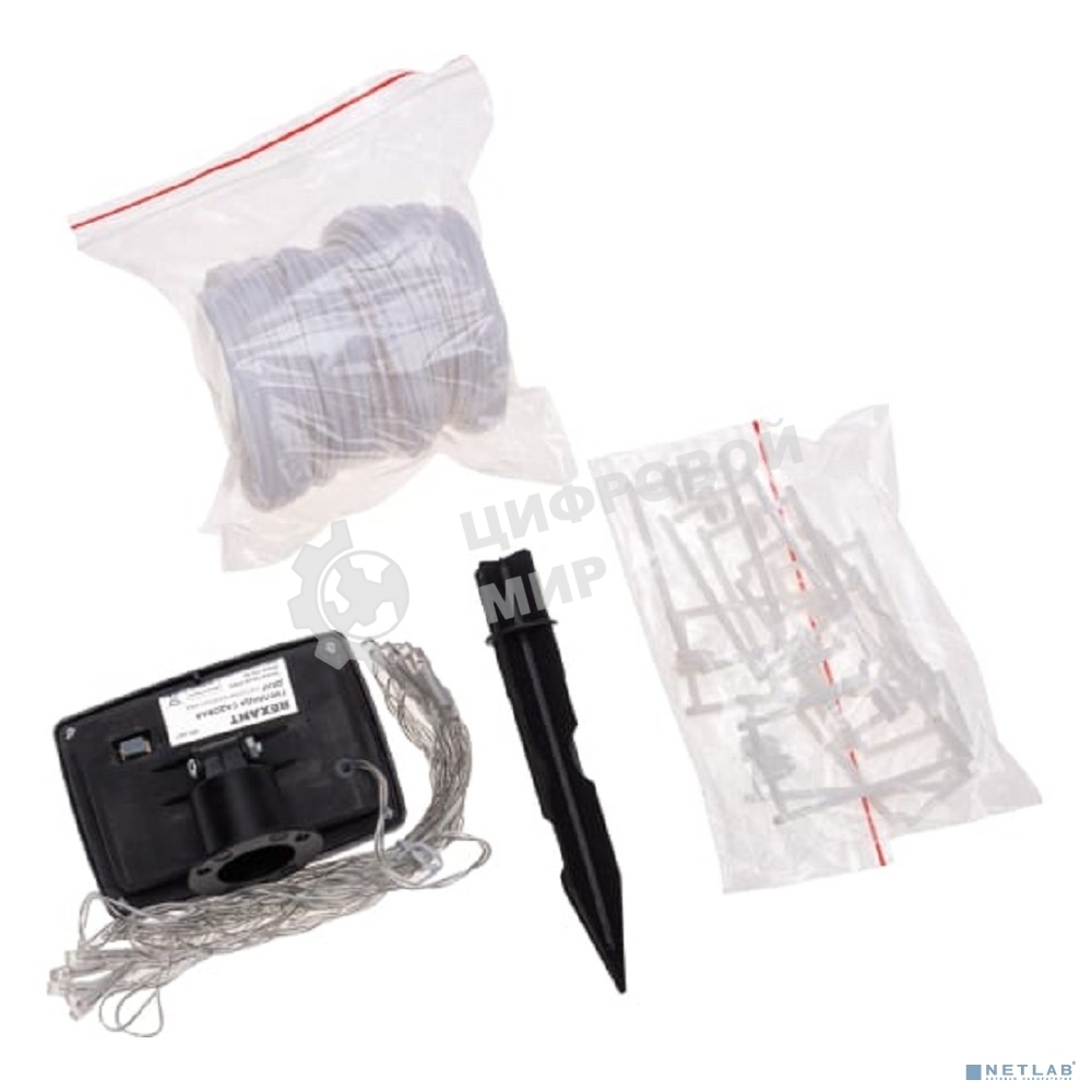 Гирлянда садовая Rexant Денг, 335 см, 3000К, встроенный аккумулятор, солнечная панель, коллекция Пекин