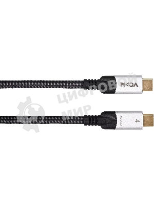 Кабель USB4 TCM--TCM, 5K@60Hz, 40Gbps, PD 240W, 5A, VCOM, 1.2м