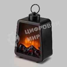 Светодиодный камин Лофт с эффектом живого огня 17х10х24,5 см, с USB, черный NEON-NIGHT