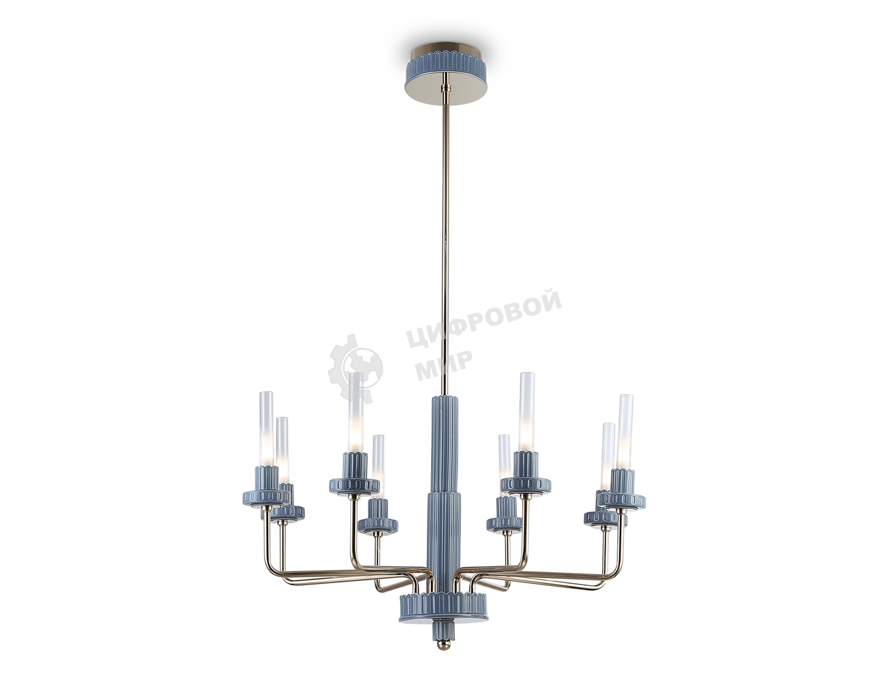 Люстра Ambrella light LH53126/8 GD/WH/GB золото/белый/серо-синий 13W 3000K D720*1120