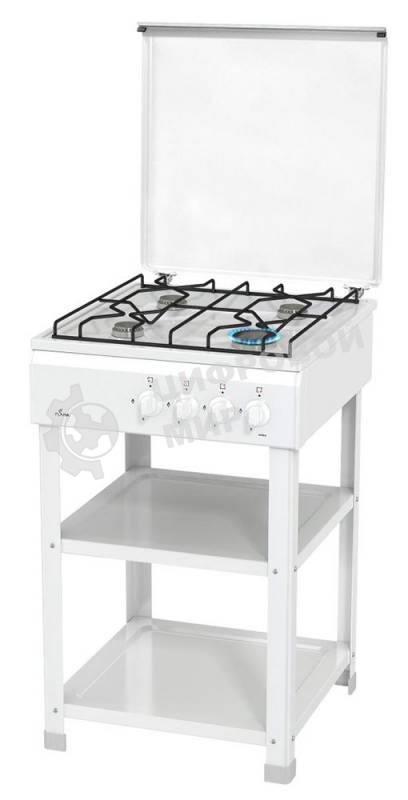 Плита газовая Flama AVG 1401 W белый,крышка