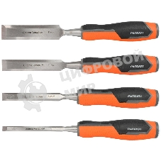 Набор стамесок PATRIOT, CrV, 4 шт: 6, 12, 19, 25мм