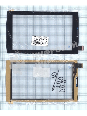 Сенсорное стекло (тачскрин) Micromax Canvas Tab P480. черное