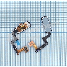 Кнопка HOME в сборе с механизмом и шлейфом для Samsung A320, синяя