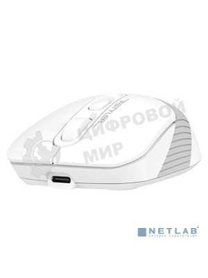 Мышь беспроводная A4Tech Fstyler FB10C белый/серый, 2000 dpi, радиоканал, Bluetooth, USB, кнопки - 4