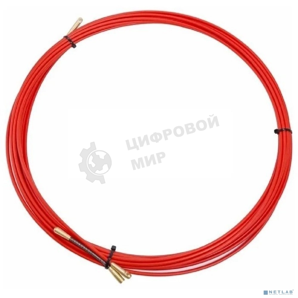 Протяжка кабельная Rexant (мини УЗК в бухте), стеклопруток, d=3,5мм, 5м красная
