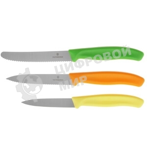 Набор ножей кухонных Victorinox Swiss Classic 6.7116.33C1 для овощей компл.:3предм. овощеч. ассорти европодвес