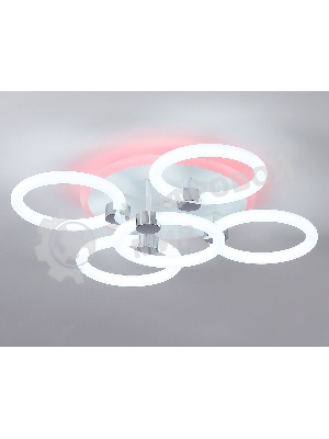 Потолочный светодиодный светильник FA3841/4+1 WH белый 70W 3000K-6400K+RGB D538*115 (ПДУ РАДИО 2.4G)