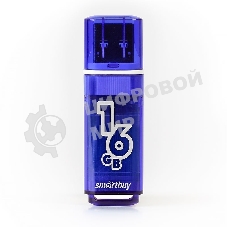 Флешка USB Smartbuy Glossy series Dark Blue (SB16GbGS-DB), 16Gb, USB 3.0, R/W 75/30, синий