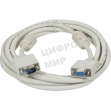 Кабель-удлинитель SVGA Ningbo VGA HD15 (m)/VGA HD15 (f) 3м феррит.кольца