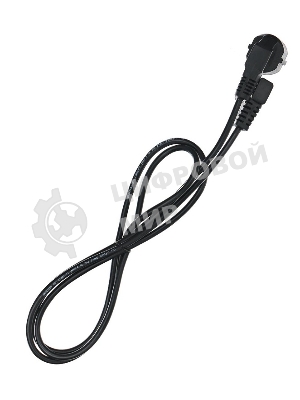 Кабель компьютер - розетка угловой 220V 1.8м (Европейский стандарт) TP021DA-1.8-BK