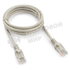 Патч-корд UTP Cablexpert cat.5e, 1.5м, литой, многожильный, серый