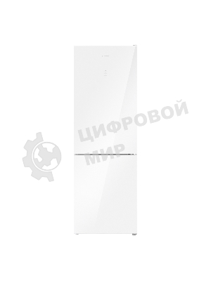 Холодильник Maunfeld MFF185NFW белый глянц. двухкамерный 211/104л морозилка снизу, No Frost