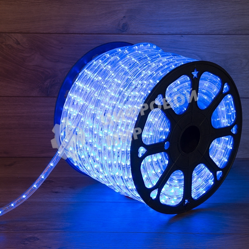 Дюралайт Neon-night LED, постоянное свечение (2W) - синий Эконом 24 LED/м, бухта 100м