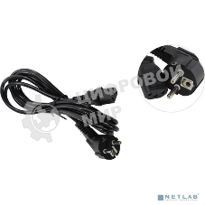 Кабель питания ExeGate Power PC-3P (Евровилка угловая Schuko->С13) VDE-250V-3*0.5-CU, 6A, 3м
