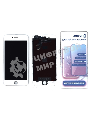 Дисплей Amperin для Apple iPhone 6 Plus в сборе с тачскрином (IPS), белый