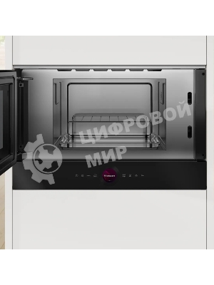 Встраиваемая микроволновая печь Bosch BFR7221B1 900Вт, 5 режимов, инвертер, 21 л, черный, петли справа
