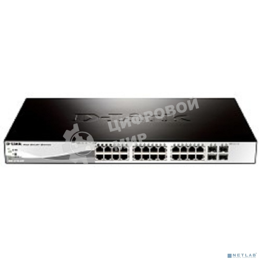 Коммутатор D-Link Gigabit Smart Switch with 24 10/100/1000Base-T ports and 4 Gigabit MiniGbIC (SFP) ports