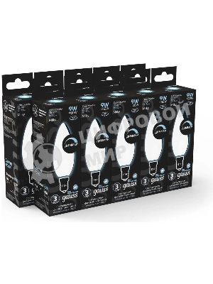 Лампа светодиодная Gauss Filament 103201209-D 9Вт цок.: E14 свеча 220B св. свеч. белый нейт. (упак.: 10 шт)