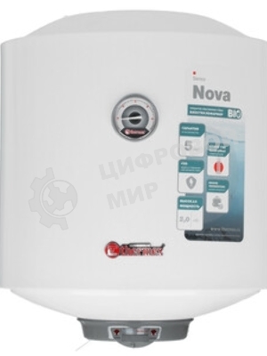 Водонагреватель электрический Thermex Nova 50 V белый, накопительный, 50 л, 2 кВт, настенный, вертикальный, бак с покрытием из биостеклофарфора