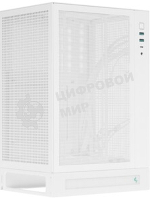 Компьютерный корпус Deepcool CH170 DIGITAL белый без БП mATX 1x120мм 1xUSB 2.0 1xUSB 3.0 audio bott PSU