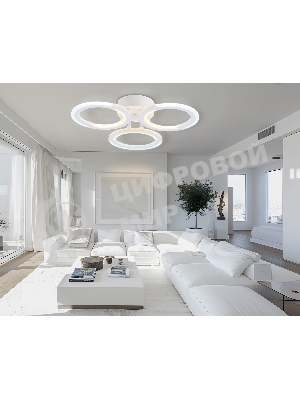 Потолочный светодиодный светильник FA8942/3 WH белый 32W 3000-6000K D420*95 (ПДУ ИК)