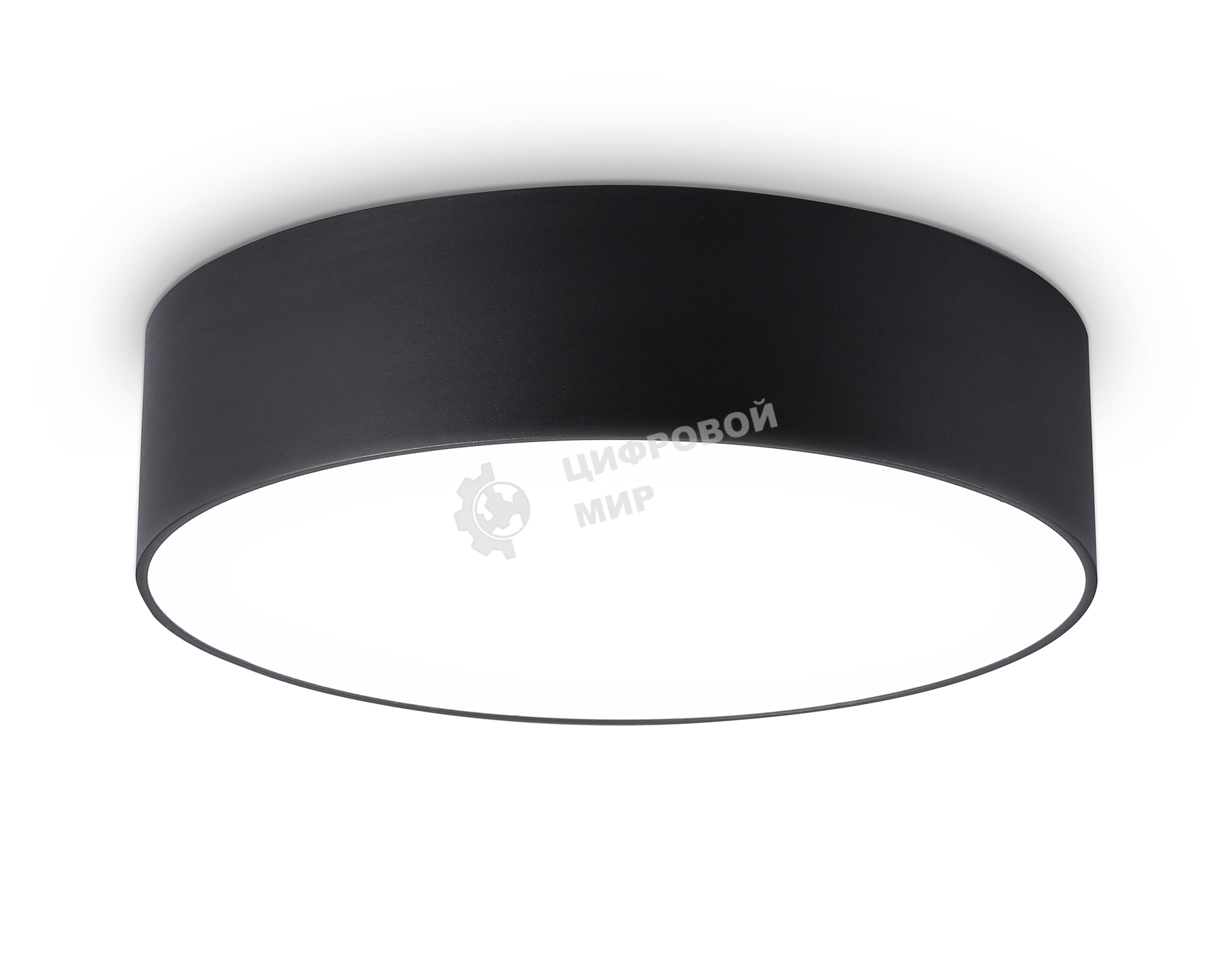 Потолочный светодиодный светильник Ambrella light FV5518 BK черный LED 18W 4200K D160*58 (Без ПДУ)