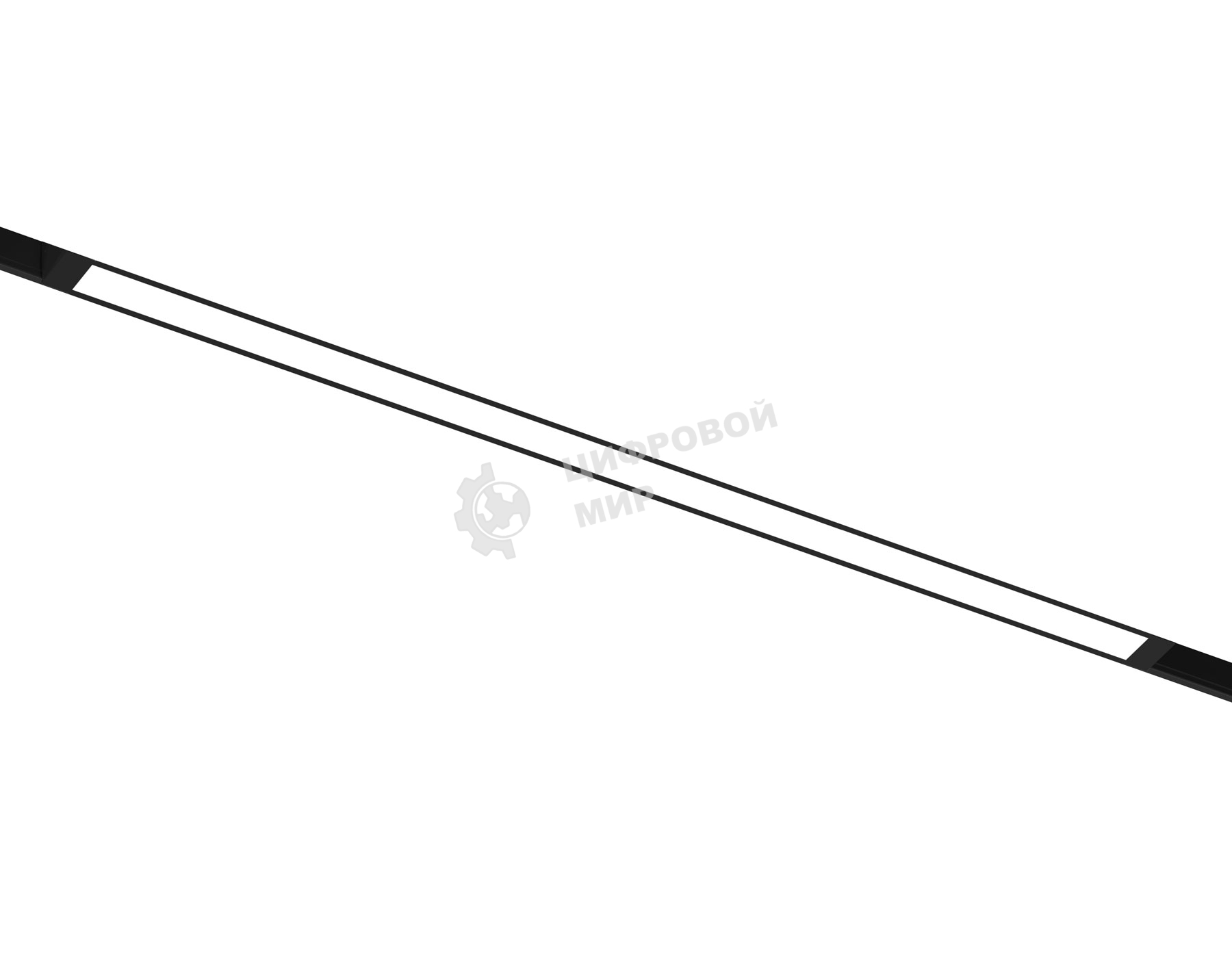 Трековый линейный светильник Ambrella light GL8055 BK черный IP20 27W 3000-6000K 220V 120° 600*25*41