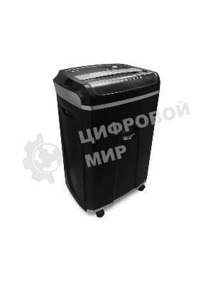 Шредер ГЕЛЕОС УМ35-4 (DIN P-4) фрагмент 3,9x30мм, 26 листов (70гр./м²), 35 литров, Уничт.скобы,скрепки,пл.карты,CD. TouchGuard.JamFree.ECO