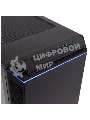 Компьютерный корпус Hiper PB81 черный без БП ATX 3x120мм 2xUSB2.0 2xUSB3.0 audio bott PSU